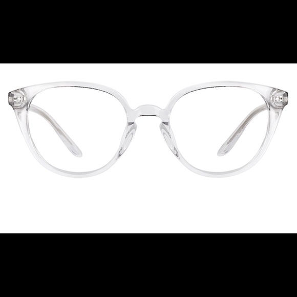 Cateye clear plastic eyeglass frames big round NWT - Picture 2 of 9